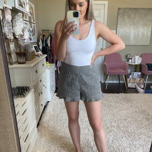 Gianni Bini Gingham Flutter Shorts